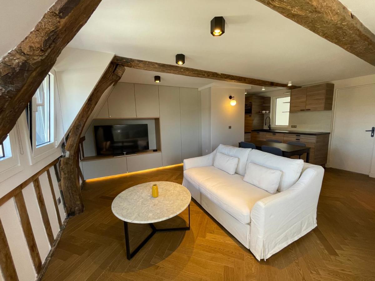 Appartement Les Hirondelles Honfleur Bagian luar foto