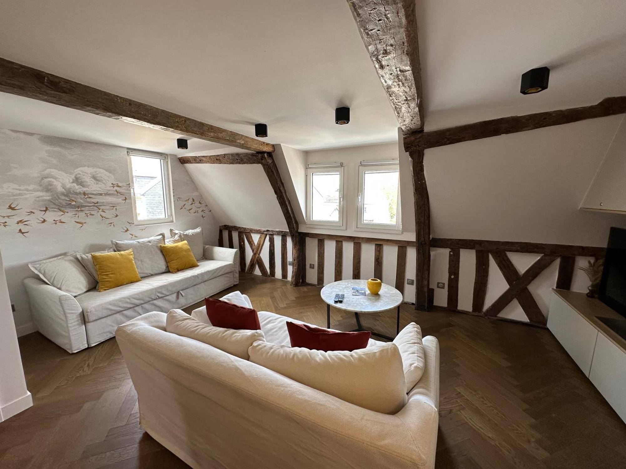 Appartement Les Hirondelles Honfleur Bagian luar foto