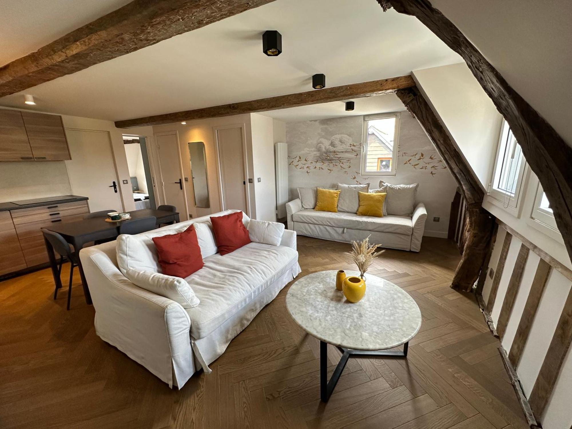 Appartement Les Hirondelles Honfleur Bagian luar foto